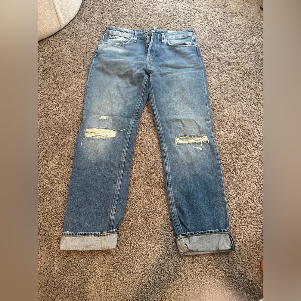 women Blue Distressed Jeans